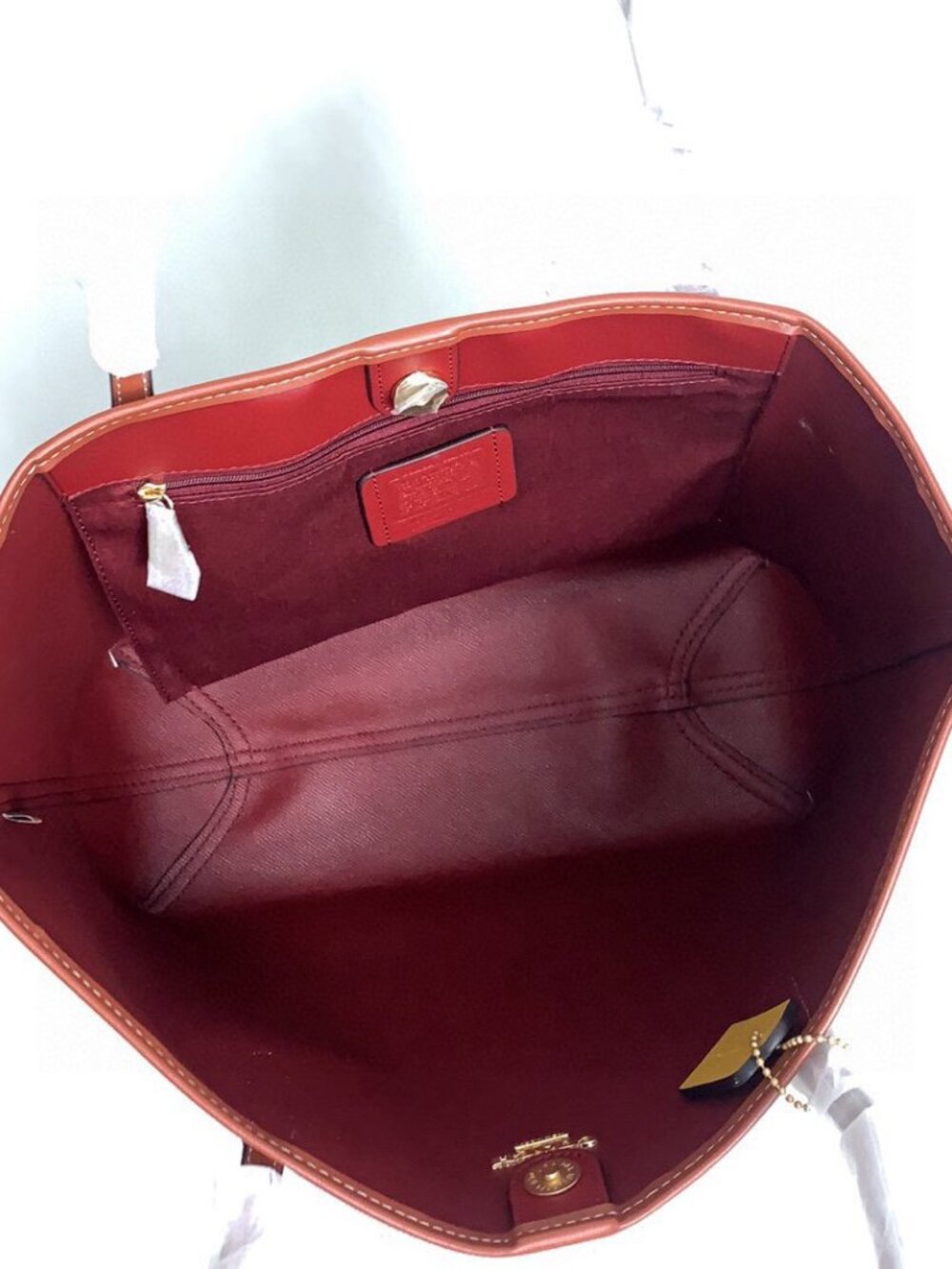 Coach Brown Tote with Snoopy Design - Picture 8 of 9